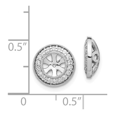 14K White Gold 1/3 ct tw Diamond Circle Earring Jackets – view 4