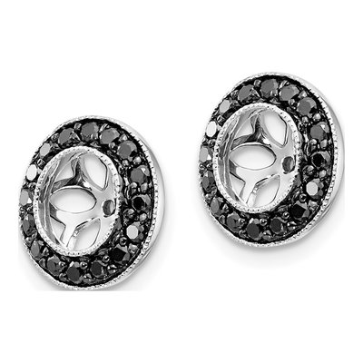 14K White Gold 1/3 ct tw Diamond Circle Earring Jackets – view 3