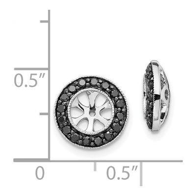 14K White Gold 1/3 ct tw Diamond Circle Earring Jackets – view 4