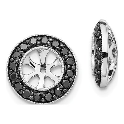 14K White Gold 1/3 ct tw Diamond Circle Earring Jackets