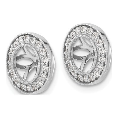 10K White Gold 1/3 ct tw Diamond Opening Round Earring Jackets – view 2