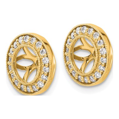 14K Yellow Gold 1/3 ct tw Diamond Circle Earring Jackets – view 2