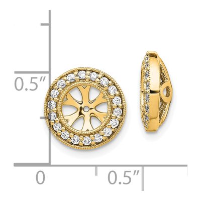 14K Yellow Gold 1/3 ct tw Diamond Circle Earring Jackets – view 3