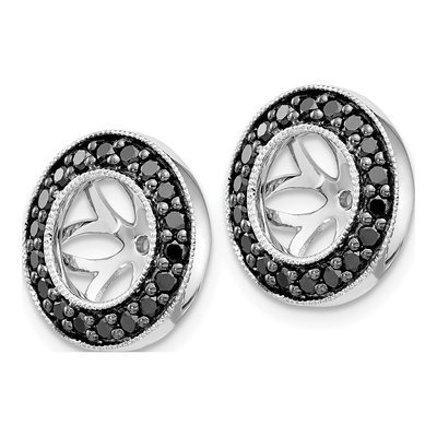 14K White Gold 1/3 ct tw Diamond Circle Ear Earring Jackets – view 3