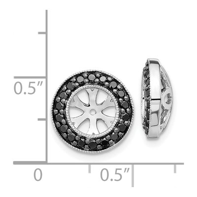 14K White Gold 1/3 ct tw Diamond Circle Ear Earring Jackets – view 4