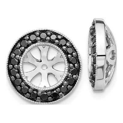 14K White Gold 1/3 ct tw Diamond Circle Ear Earring Jackets