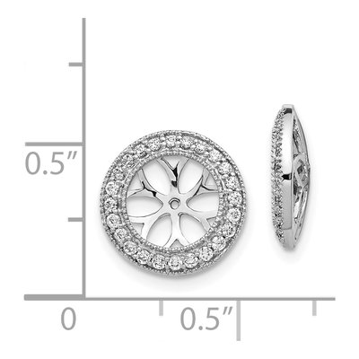 14K White Gold 3/8 ct tw Diamond Circle Earring Jackets – view 4