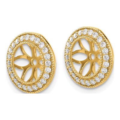 14K Yellow Gold 3/8 ct tw Diamond Circle Earring Jackets – view 2