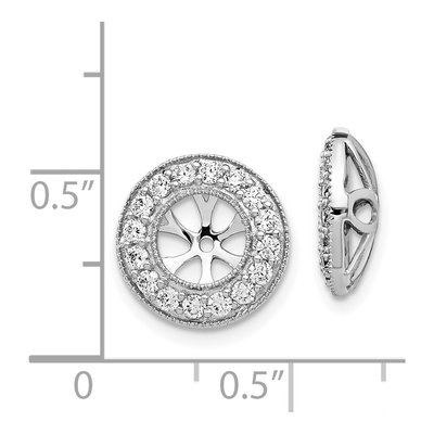 14K White Gold 3/4 ct tw Diamond Circle Earring Jackets – view 4