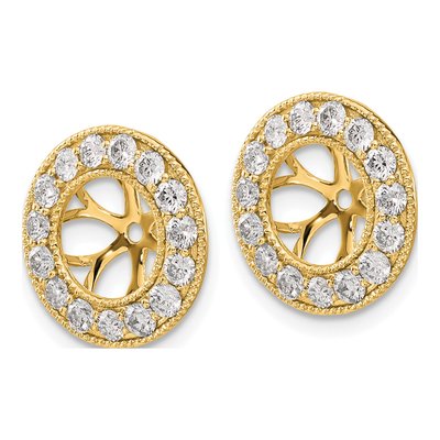 14K Yellow Gold 1 ct tw Diamond Circle Earring Jackets – view 2