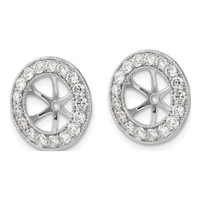 14K White Gold 1.19 ct tw Diamond Circle Earring Jackets – view 2