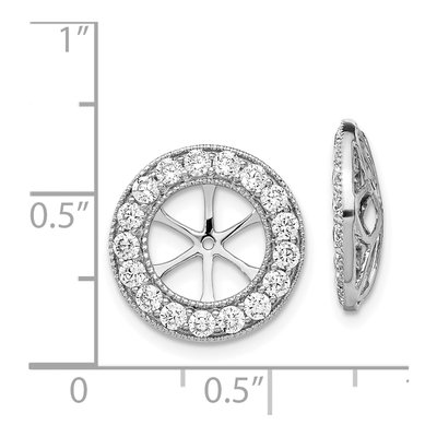 14K White Gold 1.19 ct tw Diamond Circle Earring Jackets – view 3