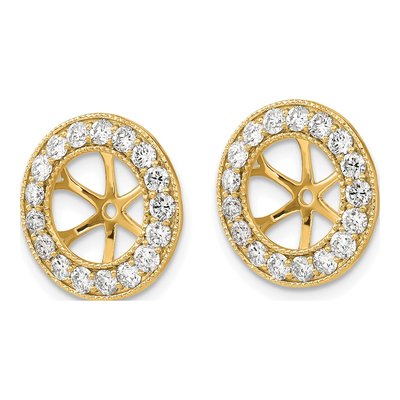 14K Yellow Gold 1.19 ct tw Diamond Circle Earring Jackets – view 2