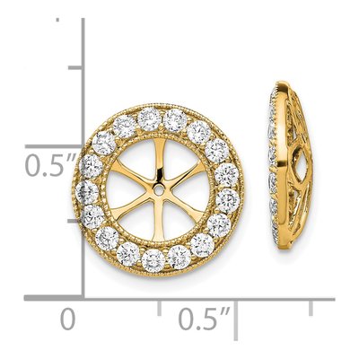 14K Yellow Gold 1.19 ct tw Diamond Circle Earring Jackets – view 3