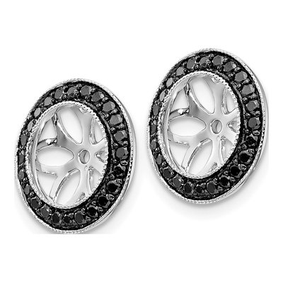 14K White Gold 3/8 ct tw Diamond Circle Earring Jackets – view 3
