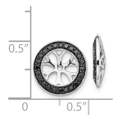 14K White Gold 3/8 ct tw Diamond Circle Earring Jackets – view 4