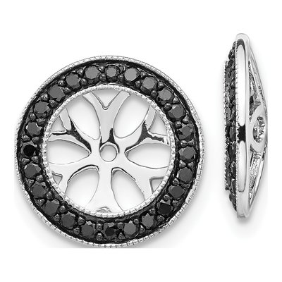 14K White Gold 3/8 ct tw Diamond Circle Earring Jackets