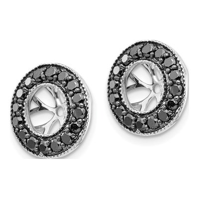 14K White Gold 3/4 ct tw Diamond Circle Earring Jackets – view 2
