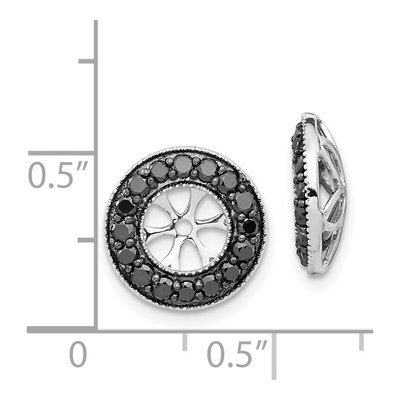 14K White Gold 3/4 ct tw Diamond Circle Earring Jackets – view 3