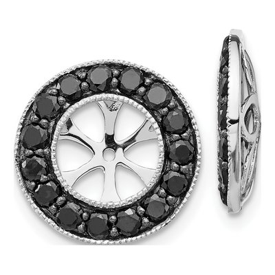 14K White Gold 1 ct tw Diamond Earring Jackets