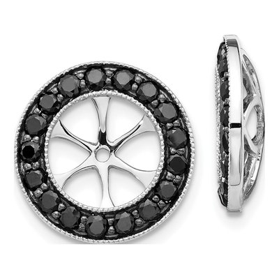 14K White Gold 1.19 ct tw Diamond Circle Earring Jackets