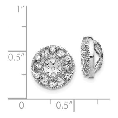 14K White Gold 1/4 ct tw Diamond Circle Earring Jackets – view 3
