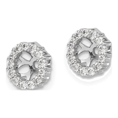 10K White Gold 1/4 ct tw Diamond Earring Jackets – view 2