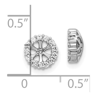 10K White Gold 1/4 ct tw Diamond Earring Jackets – view 3