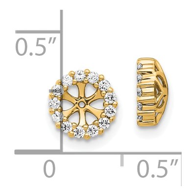 10K Yellow Gold 1/4 ct tw Diamond Earring Jackets – view 3