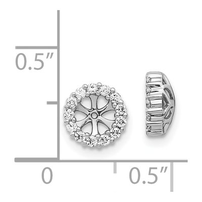 14K White Gold 1/4 ct tw Diamond Circle Earring Jackets – view 4