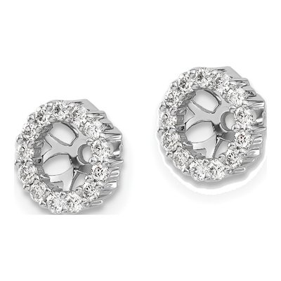 14K White Gold 1/4 ct tw Lab-Grown Diamond Earring Jackets – view 3
