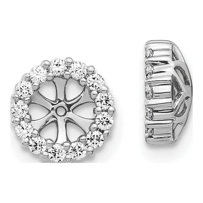 14K White Gold 1/4 ct tw Lab-Grown Diamond Earring Jackets