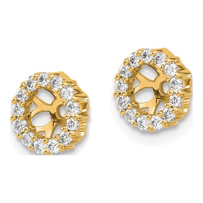 14K Yellow Gold 1/4 ct tw Diamond Circle Earring Jackets – view 2