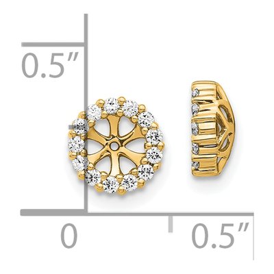 14K Yellow Gold 1/4 ct tw Diamond Circle Earring Jackets – view 3