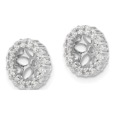 10K White Gold 1/2 ct tw Diamond Earring Jackets – view 2