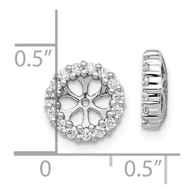 10K White Gold 1/2 ct tw Diamond Earring Jackets – view 3