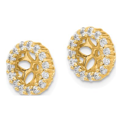 10K Yellow Gold 1/2 ct tw Diamond Earring Jackets – view 2