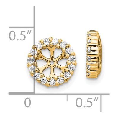 10K Yellow Gold 1/2 ct tw Diamond Earring Jackets – view 3