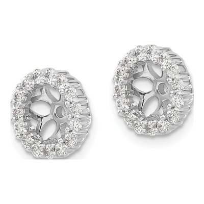 14K White Gold 1/2 ct tw Diamond Circle Earring Jackets – view 3