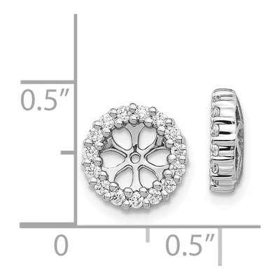 14K White Gold 1/2 ct tw Diamond Circle Earring Jackets – view 4