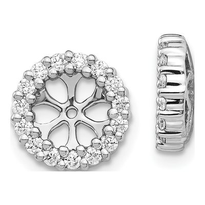 14K White Gold 1/2 ct tw Lab-Grown Diamond Earring Jackets