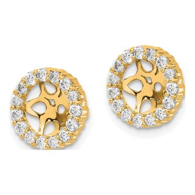 14K Yellow Gold 1/2 ct tw Diamond Circle Earring Jackets – view 2