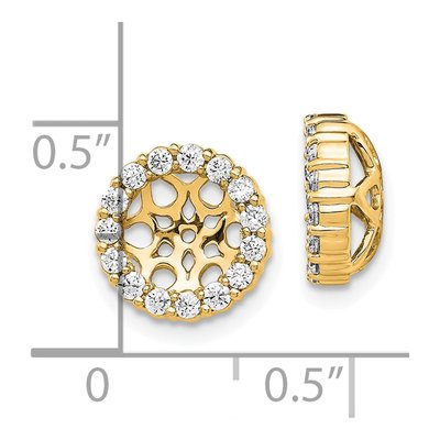 14K Yellow Gold 1/2 ct tw Diamond Circle Earring Jackets – view 3