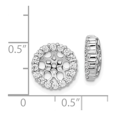 14K White Gold 3/4 ct tw Diamond Circle Earring Jackets – view 4