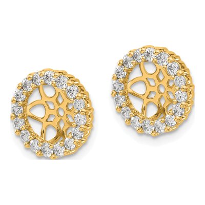 14K Yellow Gold 3/4 ct tw Diamond Circle Earring Jackets – view 2