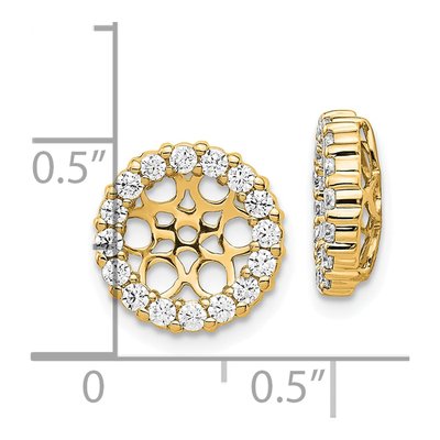 14K Yellow Gold 3/4 ct tw Diamond Circle Earring Jackets – view 3