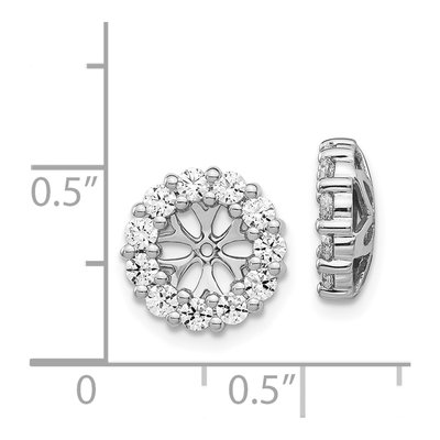 14K White Gold 1 ct tw Diamond Circle Earring Jackets – view 4