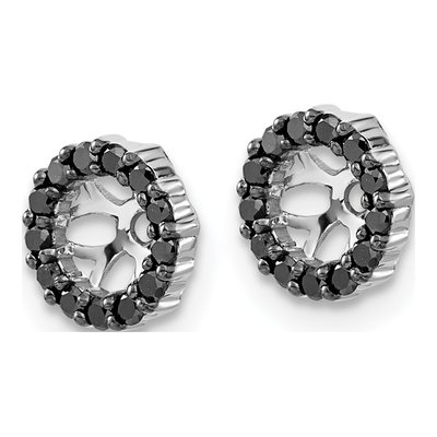14K White Gold 1/4 ct tw Diamond Circle Earring Jackets – view 2