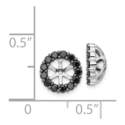14K White Gold 1/4 ct tw Diamond Circle Earring Jackets – view 3