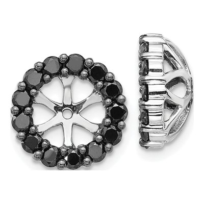 14K White Gold 1/4 ct tw Diamond Circle Earring Jackets